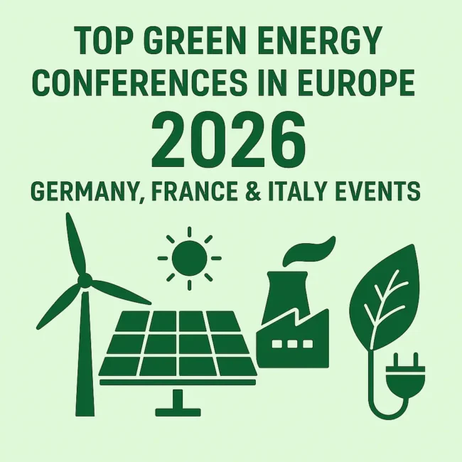 Top Green Energy Conferences in Europe 2026 Germany, France & Italy Events
